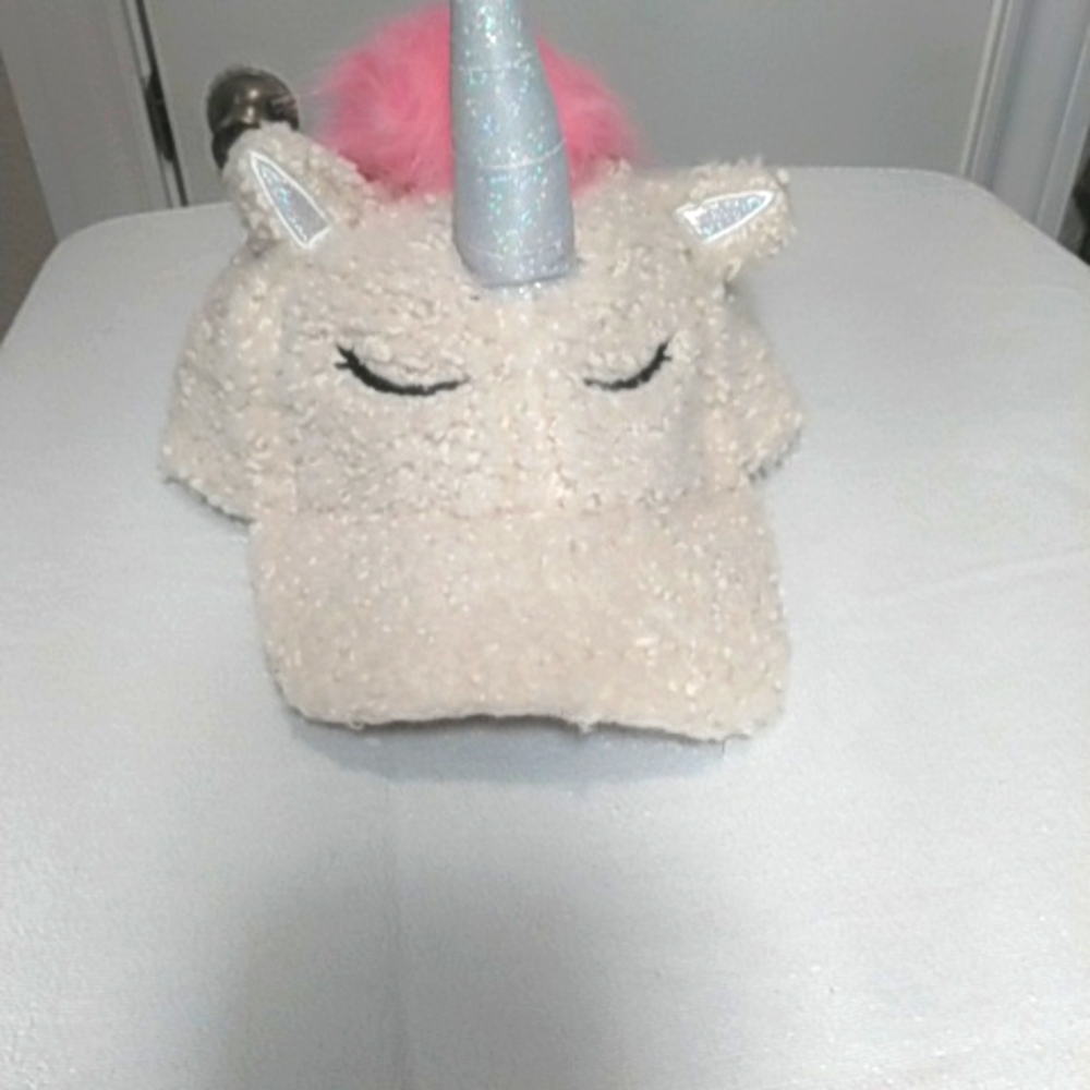 Sleepy Magical Unicorn Velcro Back Sherpa Baseball Cap OSFM
